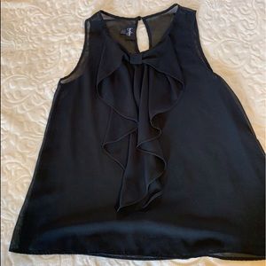 Sheer black tank top